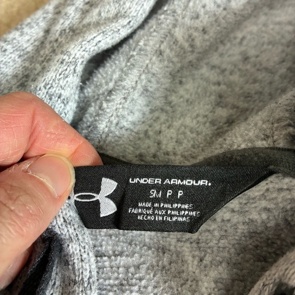 Under Armour Storm Winter Hooded Sweater Full Zip Jacket- Grey- Small - Picture 11 of 12